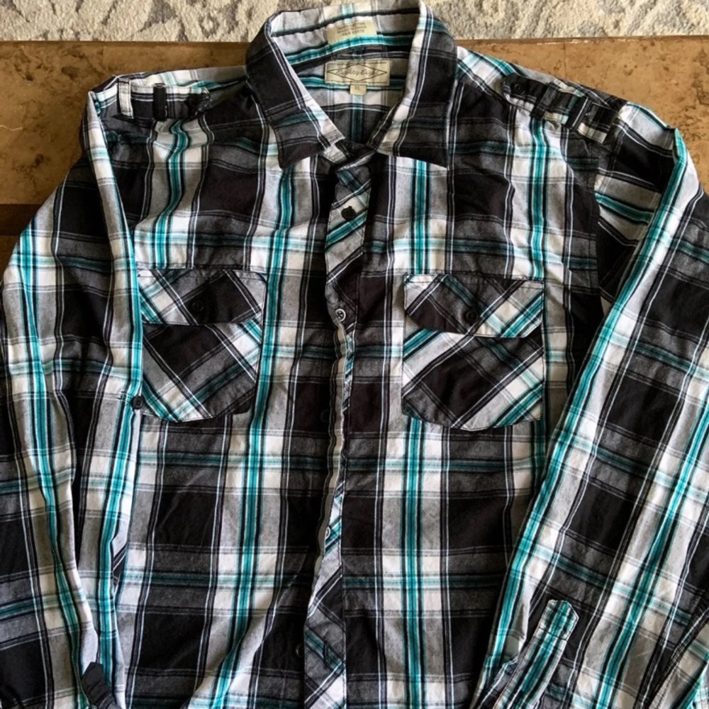 Plaid button down
